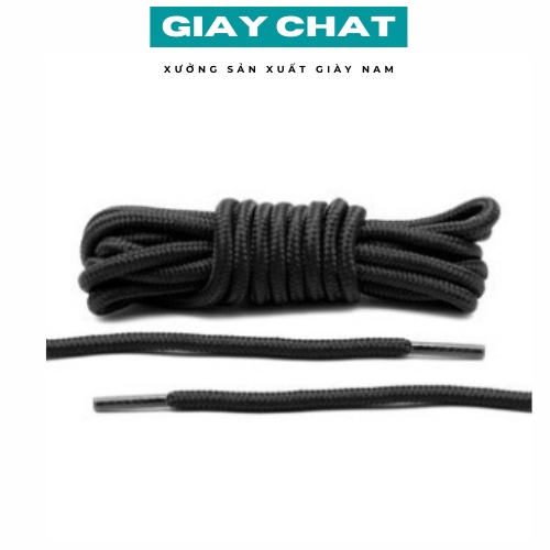 Dây Giày Thể Thao Bản tròn và dẹt 110cm bằng vải màu đen có thể buộc giày thể thao, bata, boots Giá Gốc Tận Xưởng