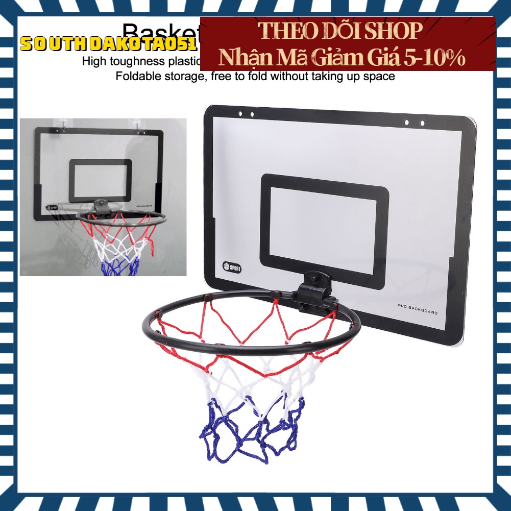 Bảng Chơi Bóng Rổ Mini Trong Suốt Treo Cửa Không Cần Đục Lỗ Cho Trẻ em【Southdakota051】
