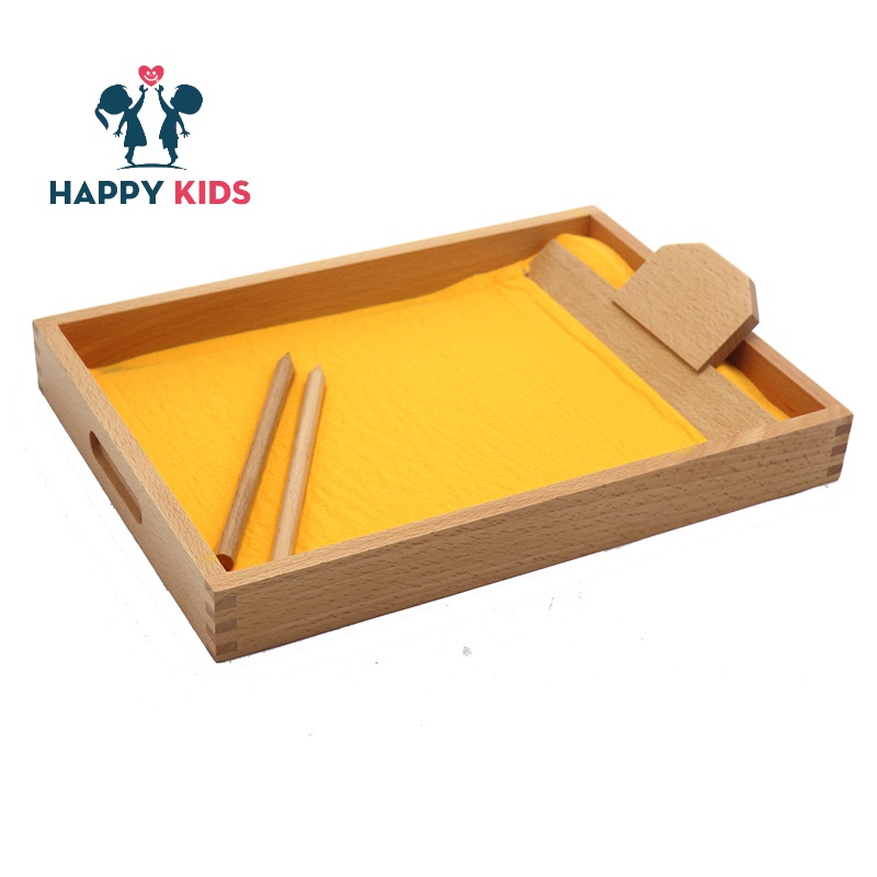 Khay Cát Tập Viết Chữ Giáo Cụ Montessori Thuận Tiện Giúp Trẻ Tư Duy Phát Triển Ngôn Ngữ