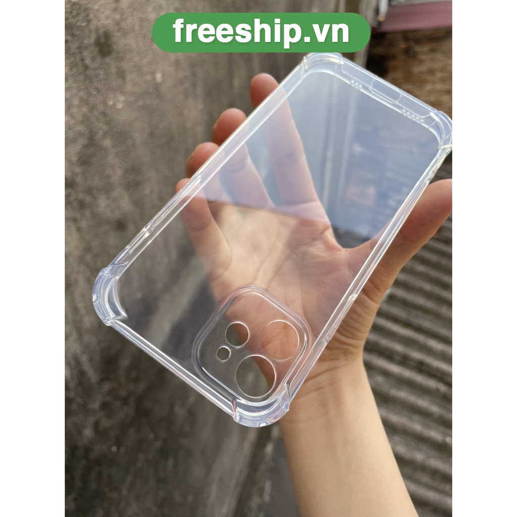 Ốp Lưng iPhone Dẻo Trong Suốt Chống Sốc Có Bảo Vệ Cam ốp trong dẻo bảo vệ 4 góc máy 12ProMax,12,7Plus/ X/ XS Max/11 w196