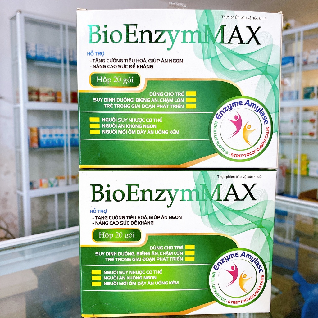 Men tiêu hóa Bio Enzym Max- tăng cường tiêu hóa,dùng cho trẻ em và người lớn biếng ăn (20 gói)