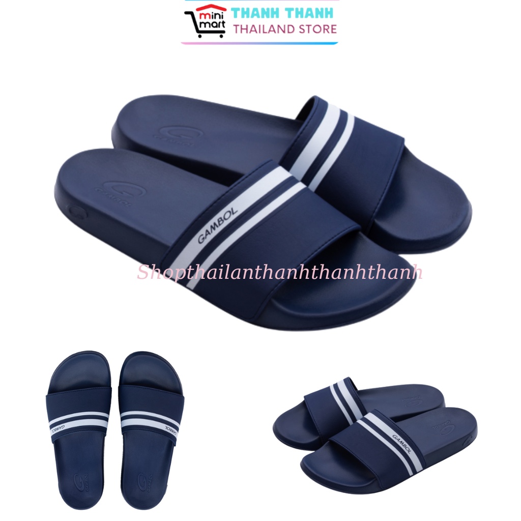 Dép nam quai ngang Gambol GW 42182, dép nhựa đúc đi mưa