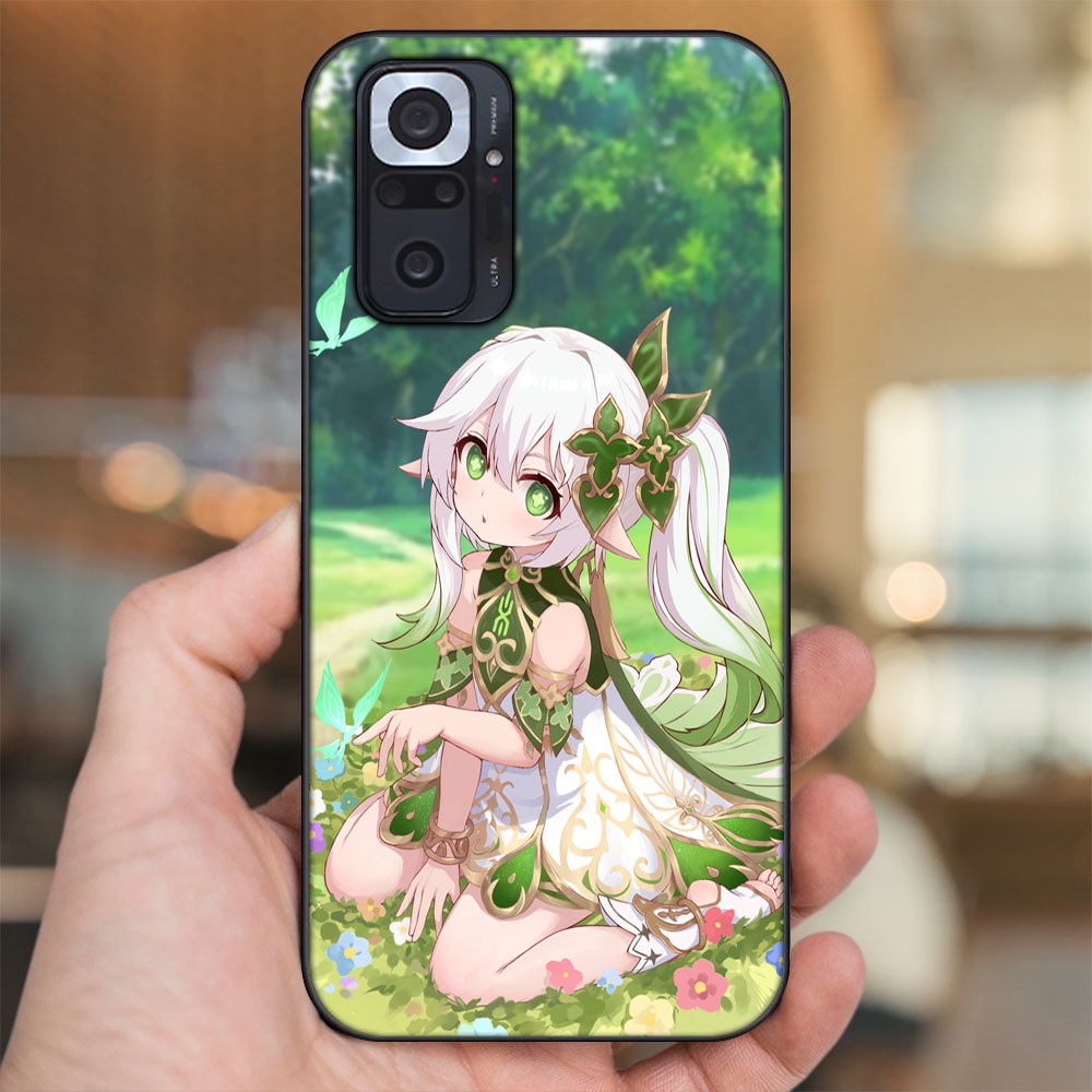 Ốp lưng Xiaomi Redmi Note 10 Pro viền đen in hình Nahida Genshin Impact