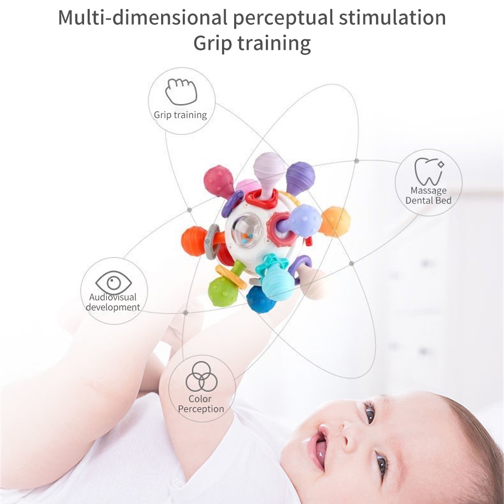 Đồ Chơi Dây Kéo Bằng Silicone Giáo Dục Sớm Cho Bé