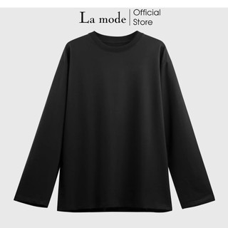Áo Thun Tay Dài Longtee Trơn Basic Unisex Nam Nữ Form Rộng - La mode