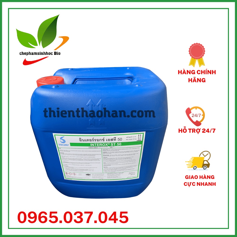 [Freeship] Oxi già H2O2. Oxy già 50% hàng Thái Lan tẩy mốc, làm sạch sân gạch, sát trùng, kem uốn, lũa. Can 35lit