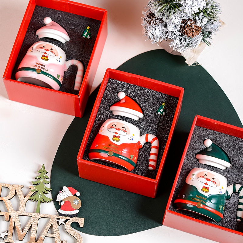 Cốc Sứ In Hình Ông Già Noel Hoạt Hình Dễ Thương
