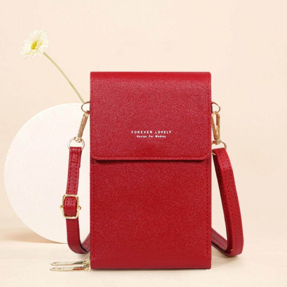 Túi Da PU Đeo Chéo Đựng Điện Thoại 26Eddie Có Thể Chạm Màn Hình Cảm Ứng Giá Đỡ