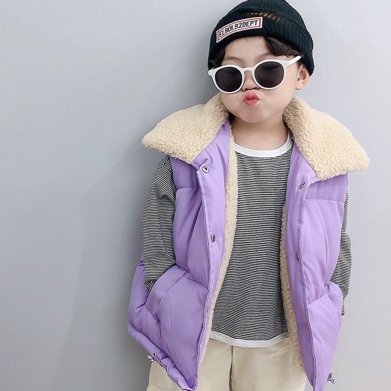 Áo Khoác Phao Không Tay Giữ Ấm Thời Trang Cho Bé