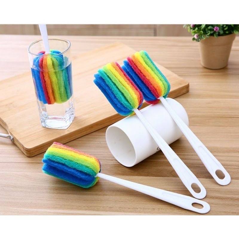 Cây Cọ Rửa Ly Cốc, bình sữa 7 màu