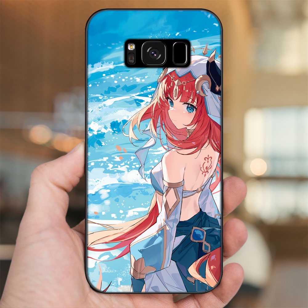 Ốp lưng Samsung S8, S8 Plus viền đen in hình Nilou Genshin Impact