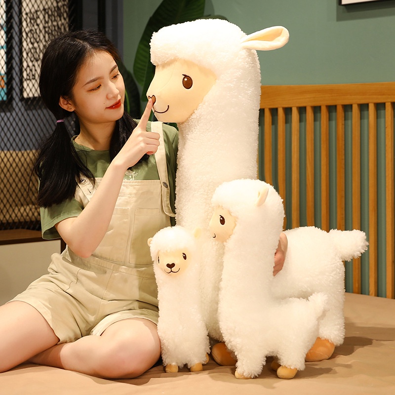 Thú Nhồi Bông Hình Lạc Đà Alpaca 0.85m Mềm Mại Đáng Yêu