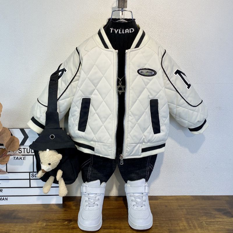 Áo Khoác Bóng Chày Thời Trang Thu Đông 2022 Dày Dặn Phong Cách Mới Cho Bé Trai