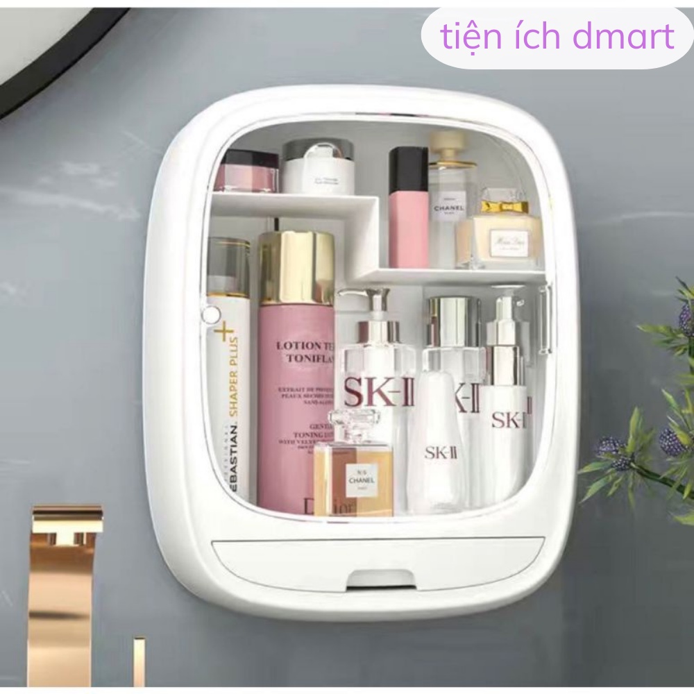 Tủ dán tường hokori đựng đồ mỹ phẩm, tủ thuốc dán tường, có nắp chống nước 3635