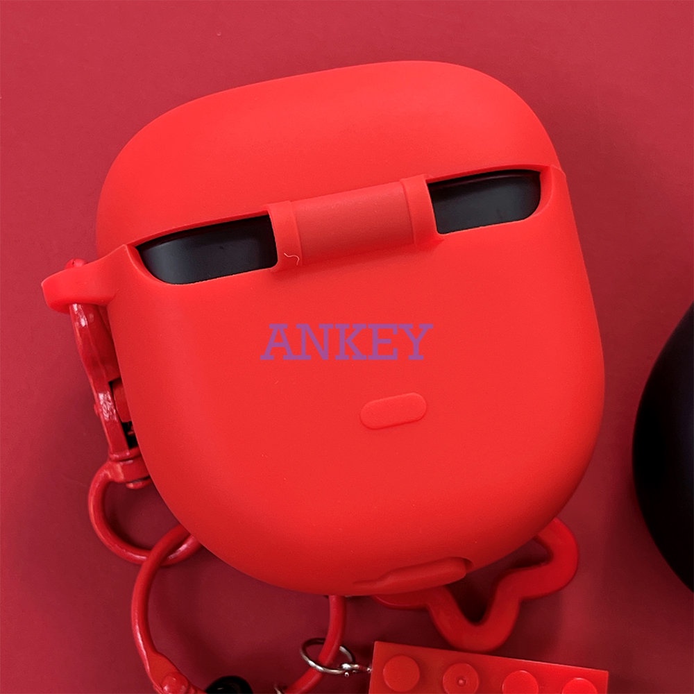 For Bose QuietComfort Ultra Earbuds Case Earphone Cover Red Deadpool with Keychain for BOSE QC Earbuds 2 Noise Canceling Earphone Charging Case