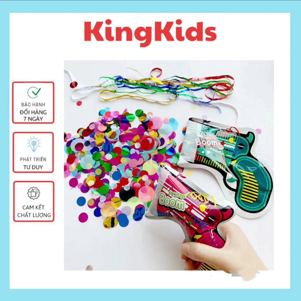 Pháo giấy Confetti súng bắn giấy vui nhộn, súng thổi hơi hoa giấy tạo bất ngờ sinh nhật