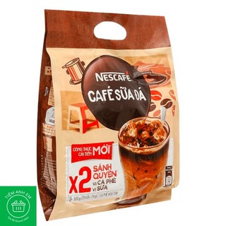 Cà phê sữa đá NesCafé nhân đôi sánh quyện bịch lớn 600g