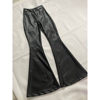 Quần da nữ dáng dài ống loe [DA CAO CẤP - CO DÃN] lưng cao dành cho nữ