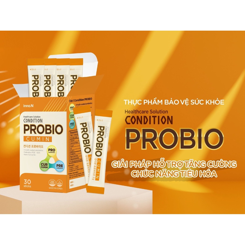 Inno.N Condition PROBIO Tăng Cường Chức Năng Dạ Dày, Bổ Sung Lợi Khuẩn Tăng Cường Tiêu Hóa