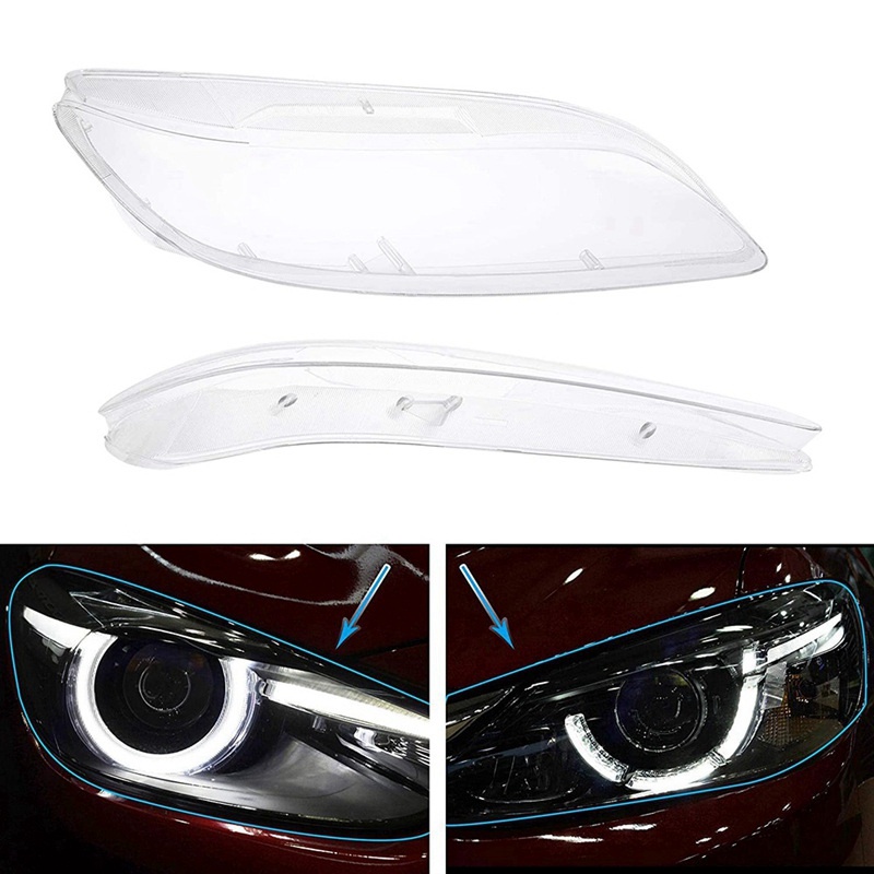 Bộ 2 Ốp Nhựa Trong Suốt Bảo Vệ Đèn Pha Xe Hơi Mazda 6 2003-2008