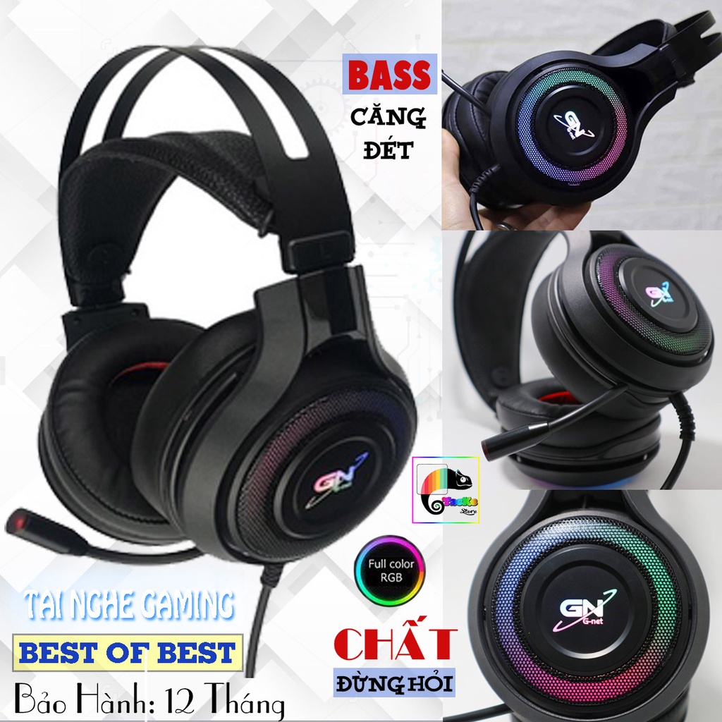Tai Nghe Gaming GNET H3T, GH5, GH6, Gh6 Plus, G09 Có Mic, Màu đen, G-Net H3T GH5 GH6 G09 Gaming Headphone