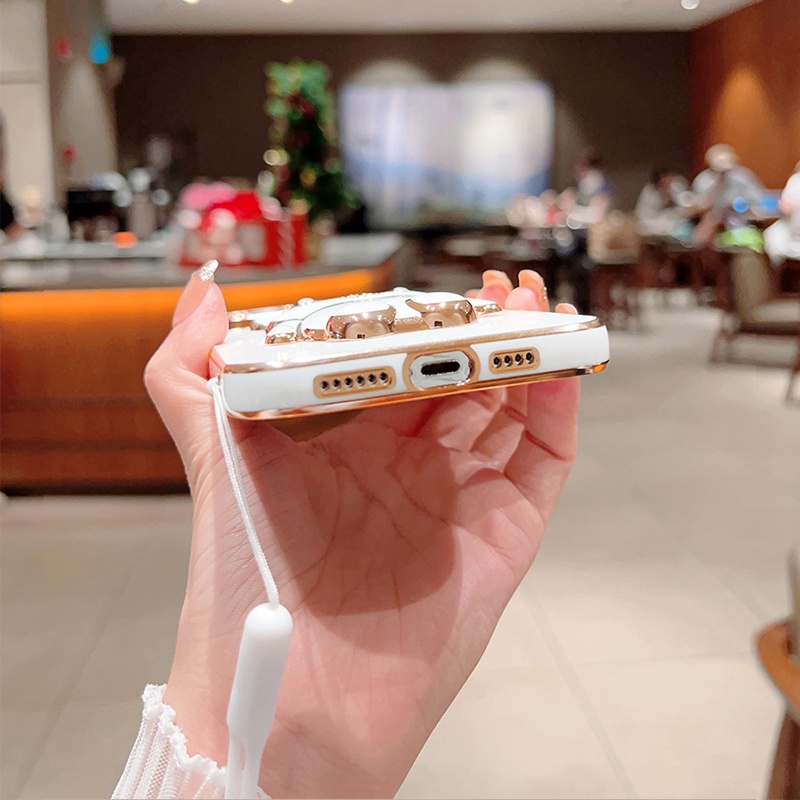 Ốp Điện Thoại Có Giá Đỡ Hình Thỏ Dễ Thương Cho iPhone 13 13 Pro 13 Pro Max iPhone 14 14 Pro 14 Plus 14 Pro Max