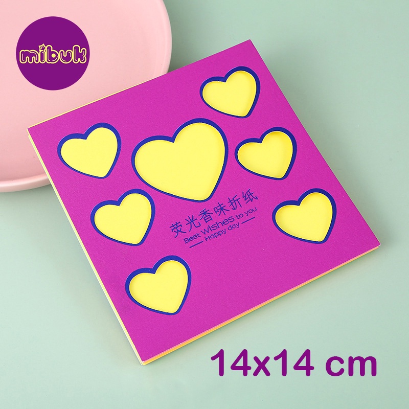 Giấy gấp Origami loại tốt màu sáng giấy gấp hạc thủ công 9x9 14x14 15x15 cm