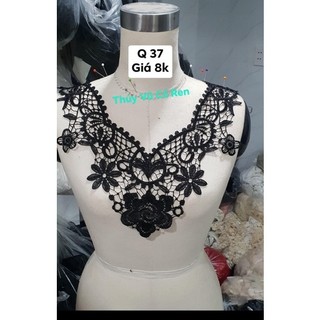 Cổ Ren lưới màu đen thêu đẹp giá rẻ