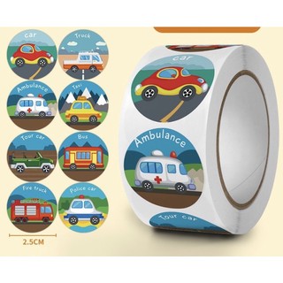 50 Stickers các loại xe cho bé