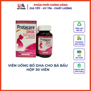 Bổ sắt PROTACARE DHA Bổ sung viatamin DHA và các khoáng chất, giảm ốm nghén - Lọ 30 viên
