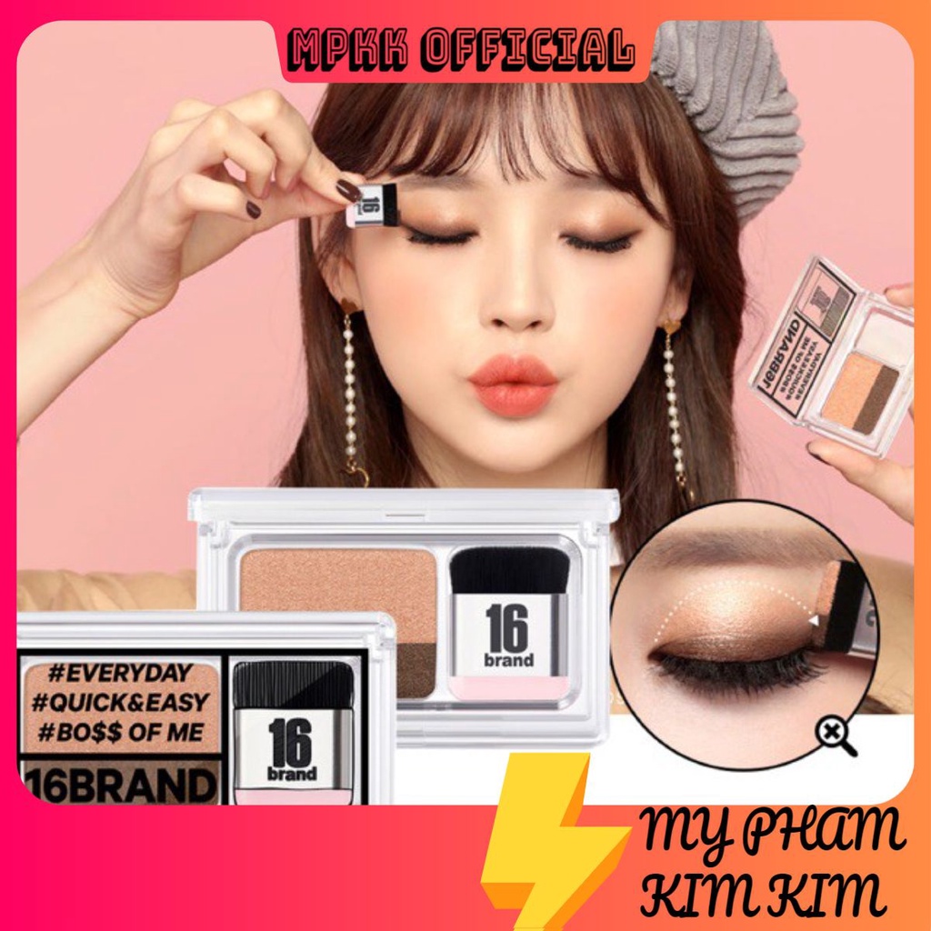 (NEW) Phấn mắt 2 line Sixteen (hình chụp thật) hàng mới