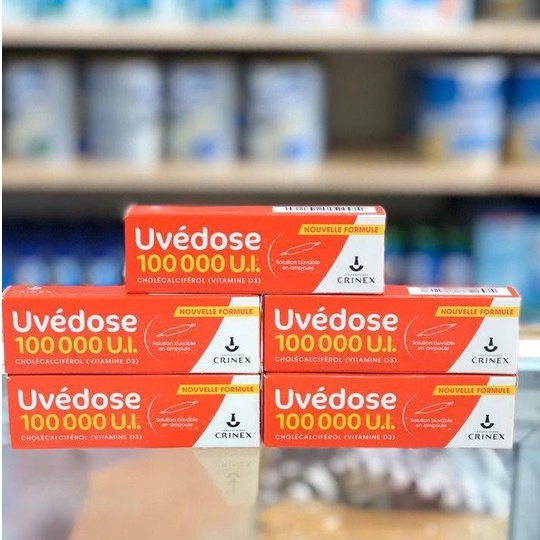 [Hàng Pháp] Vitamin D3 Uvedose Crinex 100000 UI Cho Bé Từ 18 Tháng Tuổi