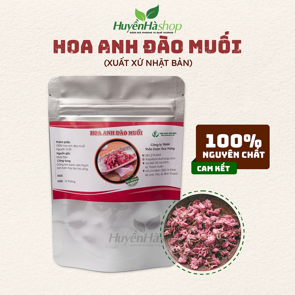 Hoa Anh Đào Muối Nhật Bản Nguyên Bông - Hoa Đào Dùng Trong Chế Biến Thực Phẩm, Làm Bánh - Huyền Hà Shop