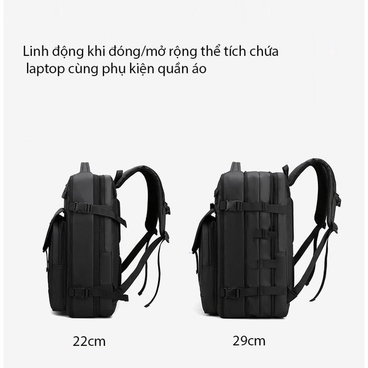 Balo nam nữ chất liệu canvas cao cấp chống nước, đựng Laptop, Macbook 2022, PKC-BL41