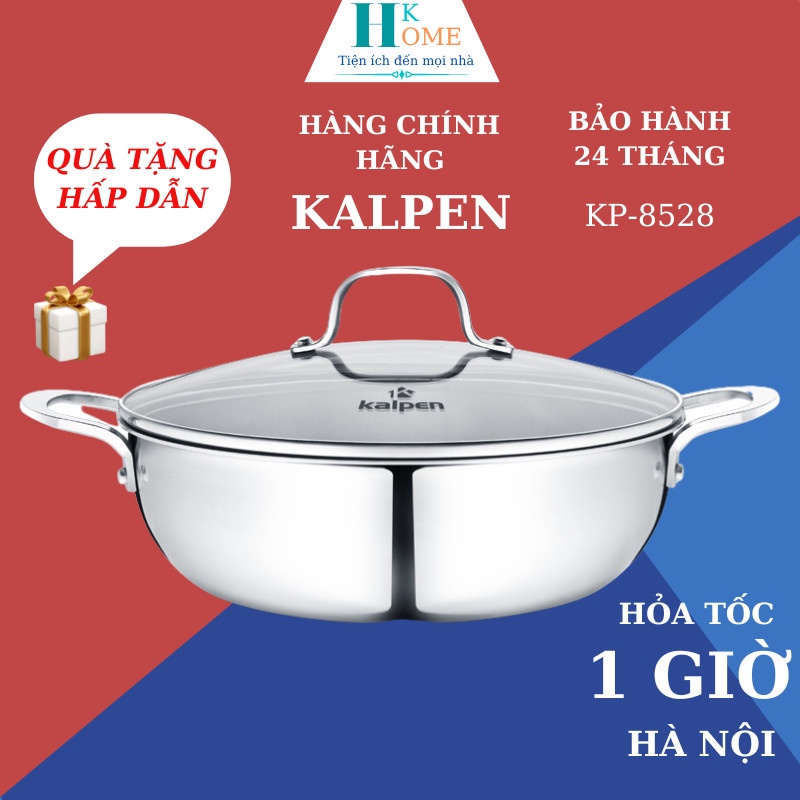 Chảo Chống Dính Bếp Từ Inox 304 Liền Khối Đa Năng Dùng Nấu Lẩu Chiên Xào Rất Tiện Dụng