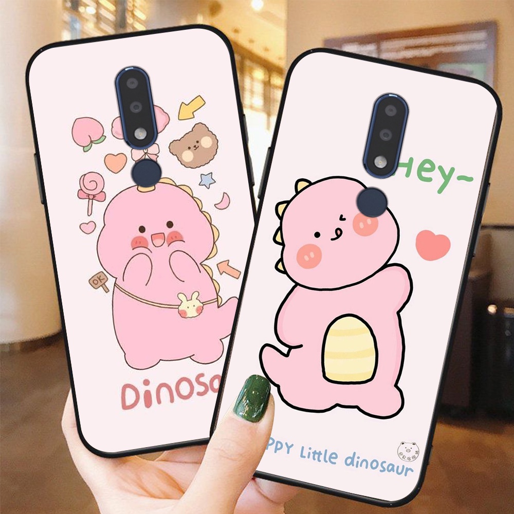 Ốp lưng nokia x5 / x6 / nokia 5.1 plus / nokia 6.1 plus / 7.1 / 7.1 plus khủng long xanh hồng cute