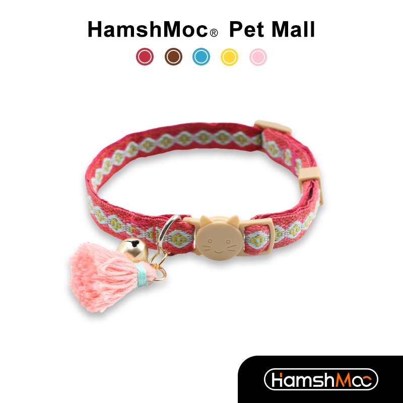 HamshMoc Vòng Cổ Tháo Lắp Nhanh Mặt Chuông Hamsa Cho Mèo