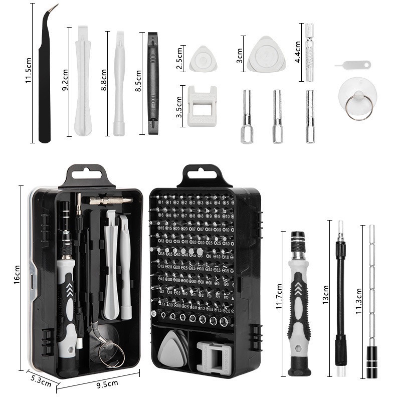 bộ tua vít đa năng - Bộ tua vít mini 115 trong 1 đa năng bằng thép hợp kim để sửa chữa điện thoại camera máy tính