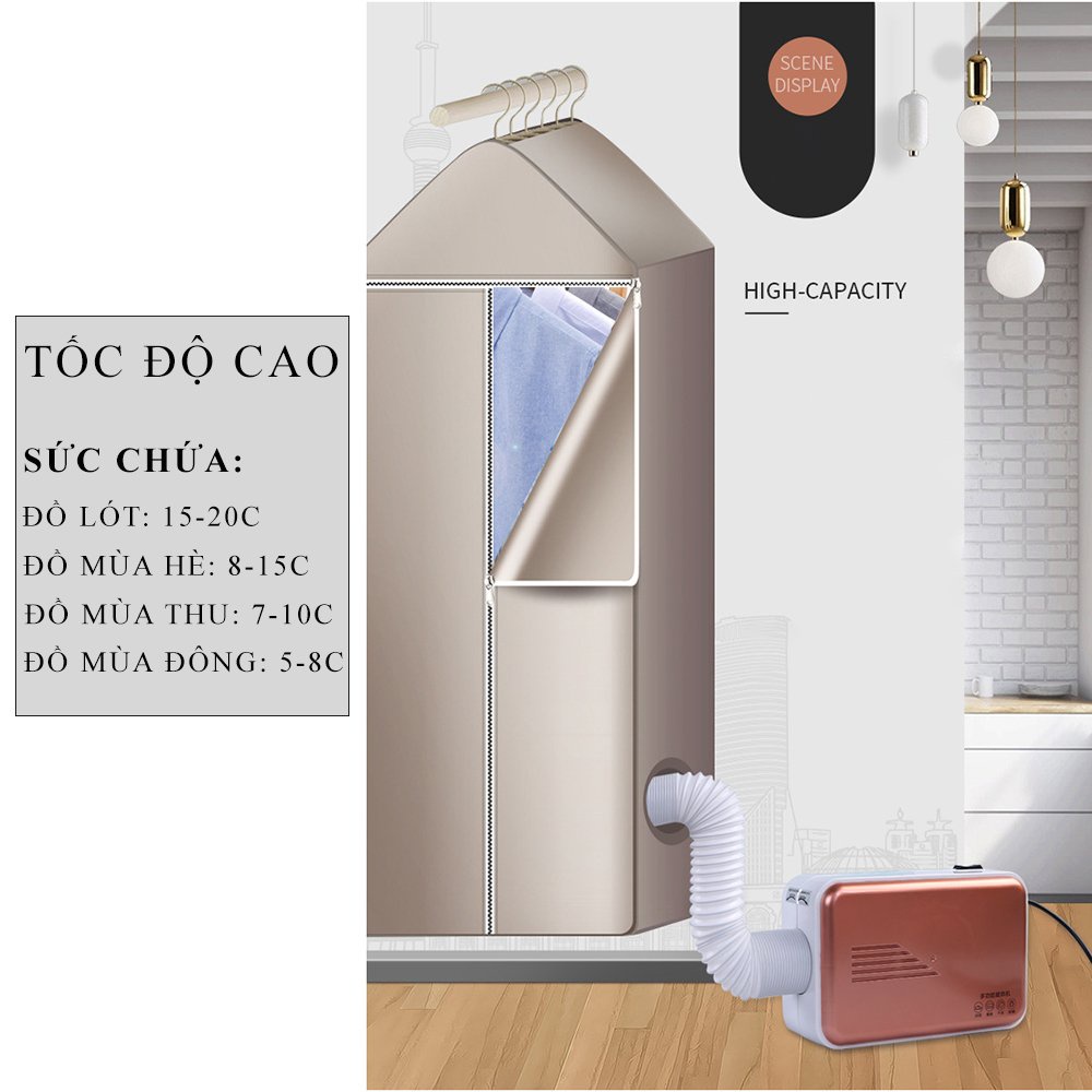 Máy sấy quần áo, giày dép, chăn màn, đa chức năng, chống ẩm mốc, siêu tiện lợi cho mọi gia đình bảo hành 2 năm