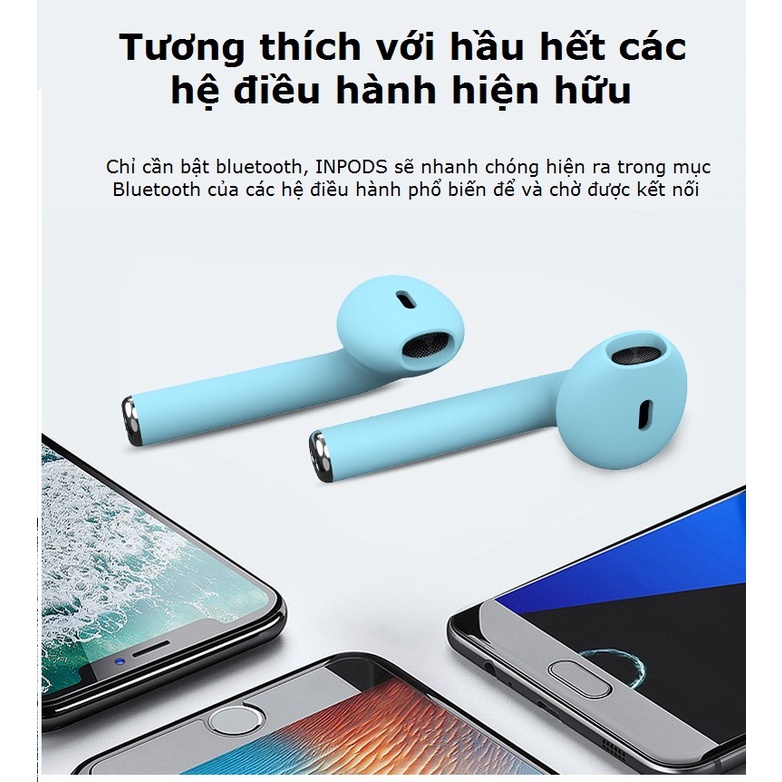 Tai Nghe Bluetooth Không Dây TWS 12 Màu Kèm Hộp Sạc