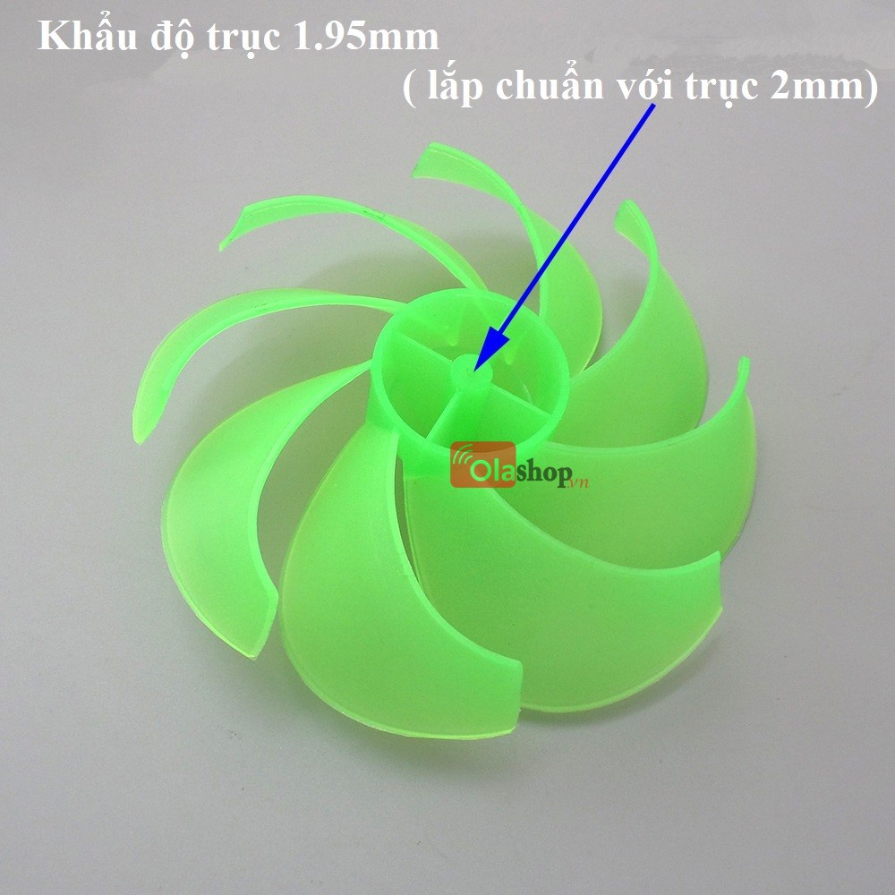 Cánh quạt 8 cánh mini đường kính 120mm trục 2mm