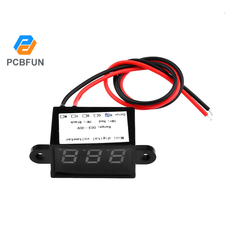 Vôn Kế Pcbfun FS028 DC3-30V 0.28 &quot;LED 3D Không Thấm Nước
