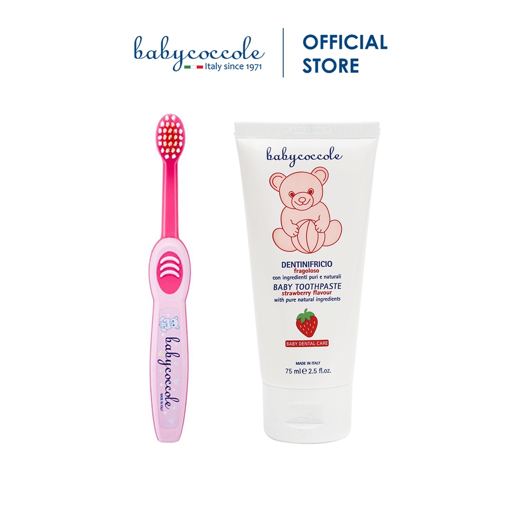 Combo Kem Đánh Răng và Bàn Chải Đánh Răng cho Bé Babycoccole 12M+