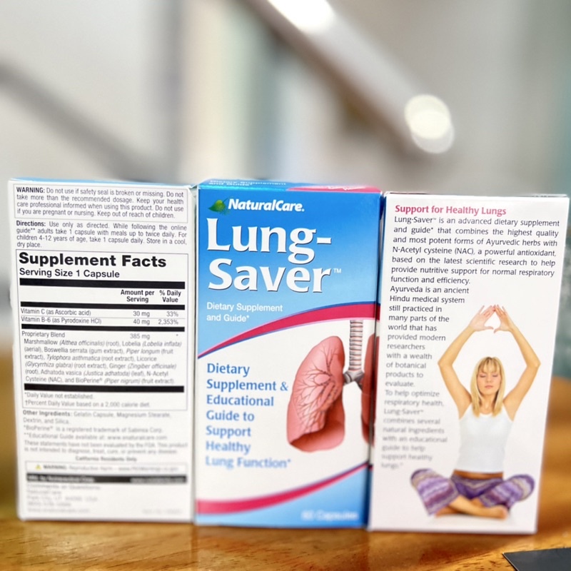 Viên uống bổ phổi NaturalCare Lung Saver Mỹ 60 viên