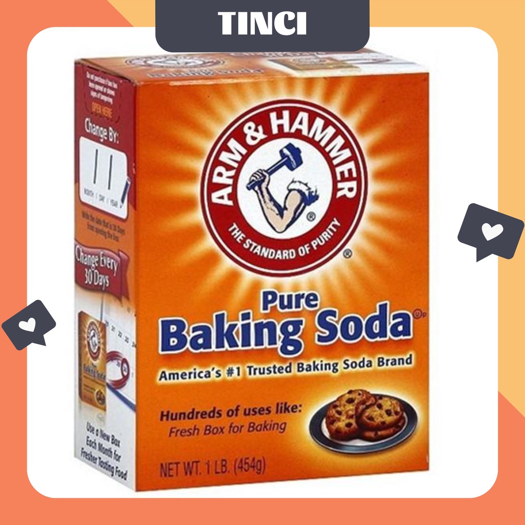 Bột Baking Soda đa công dụng khử mùi, giảm khuẩn, tẩy rửa, làm bánh, chăm sóc da 454g