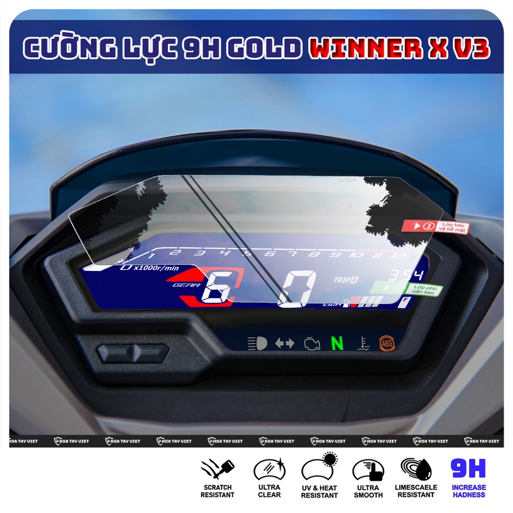 Winner X V3 | Miếng dán CƯỜNG LỰC Mặt Đồng Hồ HONDA WINNER X V3 Chống trầy xước