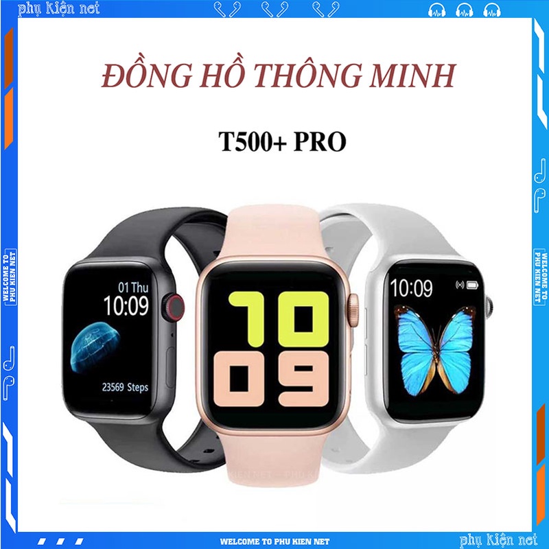 Đồng Hồ Thông Minh T500+ Pro Seri 7 Cao Cấp / Smart Watch T500+Pro Hiwatch 6 Thay Ảnh Nền - Nghe Gọi Bluetooth