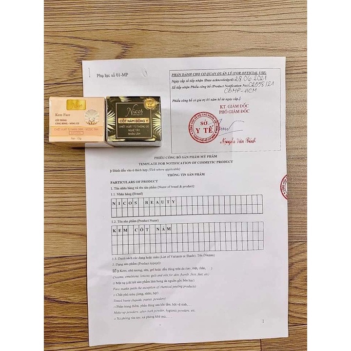 Kem Face Nâng Cơ Cốt Trắng Nikos Beauty Thanh Nhi Chính Hãng 15g