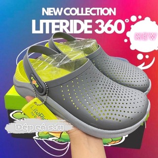 Dép sục cross literide nam nữ màu xám cốm hàng loại 1 chính hãng chống nước