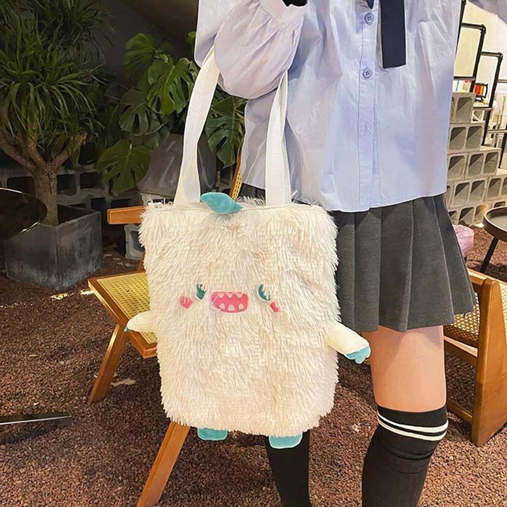 FALLFORBEAUTY Túi Đeo Chéo Hình Thỏ Nhồi Bông Xinh Xắn Cho Bé